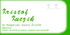 kristof kuczik business card