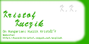 kristof kuczik business card